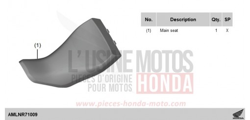 KIT,COMFORT SEAT COMP (NH-1) CRF1100D3R de 2024